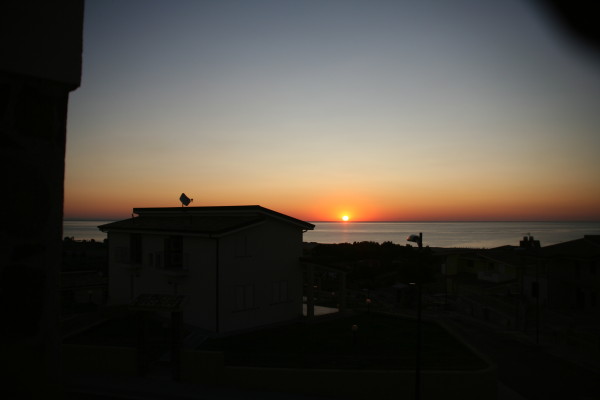 Solopgang, set fra tagterrassen