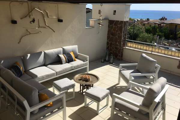 Tagterrassen med udgang fra soveværelse