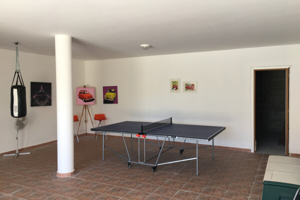 Kælder med plads til træning og hygge